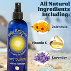 Solar Recover After Sun Moisturizing Spray (12 Ounce) - Hydrating Facial And Body Mist - 2460 Sprays Of Sunburn Relief With Vitamin E And Calendula - Lotion Delivered In Water - Made In The Usa