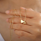 Turandoss Mothers Day Gifts for Mom Wife - Dainty 18K Gold Plated Heart Initial A-Z Pendant Necklace Trendy Jewelry Heart Necklaces Birthday Mothers Day Gifts for Women Daughter