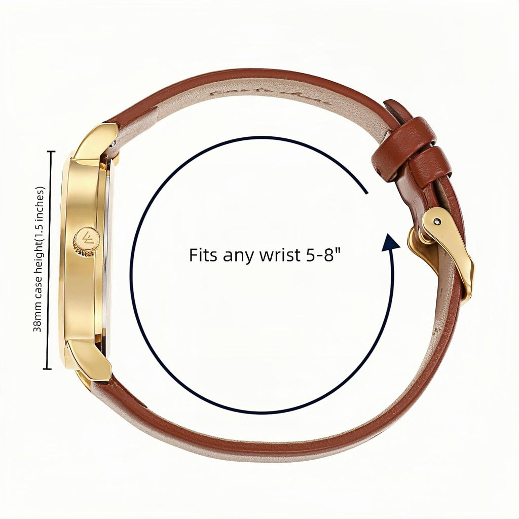 Maxi Numbers Womens Watch - Interchangeable Genuine Leather Band - Large Easy To Read Nurse Watch With Second Hand For Women, Nurses, Teachers, Moms Olivia