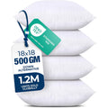 Utopia Bedding Throw Pillows (Set of 4, White) – 18 x 18 Inches Down Alternative Pillows for Bed, Sofa, and Couch - Fluffy Decorative Stuffer Pillow for Indoors & Outdoors