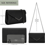 Dexmay Women Envelope Clutch Faux Saffiano Leather Evening Handbag Foldover Clutch Bag Formal Dressy Purse