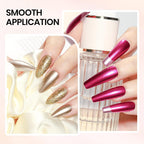 Metallic Nail Polish Set, Mirror Nail Polish Non Gel Quick Dry & High Gloss Chrome Effect Mini Air Dry Nail Lacquer Fingernail Toe Nails for Women Girls Manicure Salon DIY Home