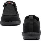 Larnmern Steel Toe Loafers Women Lightweight Comfortable Slip On Walking Casual Flats Sneakers Work Safety Shoes