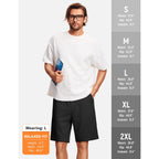 Iseegz 7" / 9" Men'S Linen Shorts Dressy Casual Work Golf Cotton Linen Shorts For Men Flat Front With Pockets Belt Loop