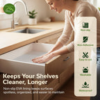 Shelf Liners For Kitchen Cabinets Non-Adhesive 17.7" X 33 Ft Clear Drawer Liner Non Slip, Washable Cabinet Liner, Waterproof Shelf Liners For Cabinets, Refrigerator Bathroom Pantry - Thickened