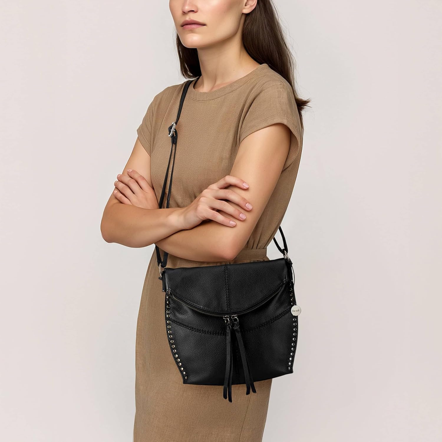 The Sak Silverlake Crossbody Purse - Women'S Casual Purse For Everyday & Travel - Leather Bag With Adjustable Strap & Zipper