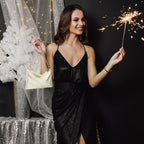 MGBPEI Women Satin Evening Handbag Wedding Prom Clutch Purse Formal Cocktail Party Clutches Shoulder Bag with 2 Bag Chains