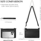 Befen Genuine Leather Wristlet Clutch Wallet Purses With Rfid Blocking, Small Crossbody Bags Shoulder Handbag For Women