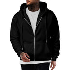 Jmierr Mens Full Zip Casual Cotton Hooded Fleece Drawstring Hoodies Pullover Sweatshirts Casual Long Sleeve Shirts