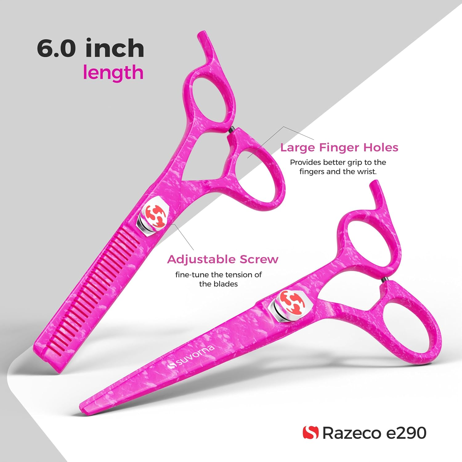 Hair Scissors Professional With Thinning Shears For Hair Cutting | 6" Japanese Steel Hair Cutting Scissors | Sharp Barber Scissors For Cutting And Layering | Hair Shears For Women And Men