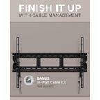 Sanus Tilting Tv Wall Mount Bracket For 37" To 80" Displays Up To 130Lbs- Universal Low Profile Design W/ 10 Degree Tilt - Premium Tv Mount Perfect For Oled & Qled