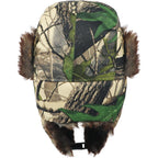 Winter Trapper Hat with Ear Flaps Fallen Leaf Camo Hunting Cap Faux Fur Ushanka Russian Warm Hat Unisex Hunter's Hats