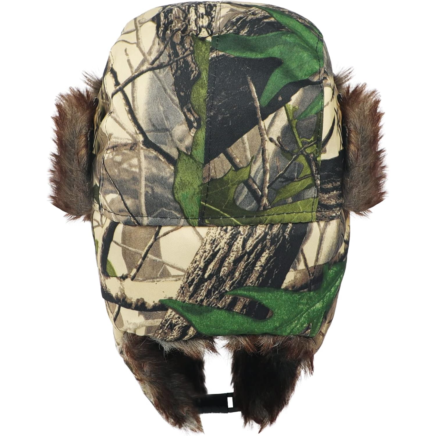 Winter Trapper Hat with Ear Flaps Fallen Leaf Camo Hunting Cap Faux Fur Ushanka Russian Warm Hat Unisex Hunter's Hats