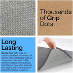 Gorilla Grip® Memory Foam Bath Rugs, Soft Absorbent Velvet Bathroom Mats, Durable Dots On Underside, Machine Washable Bathmat, Carpet Rug Room Decor For Shower Floor, 24X17 Mat, Graphite Gray