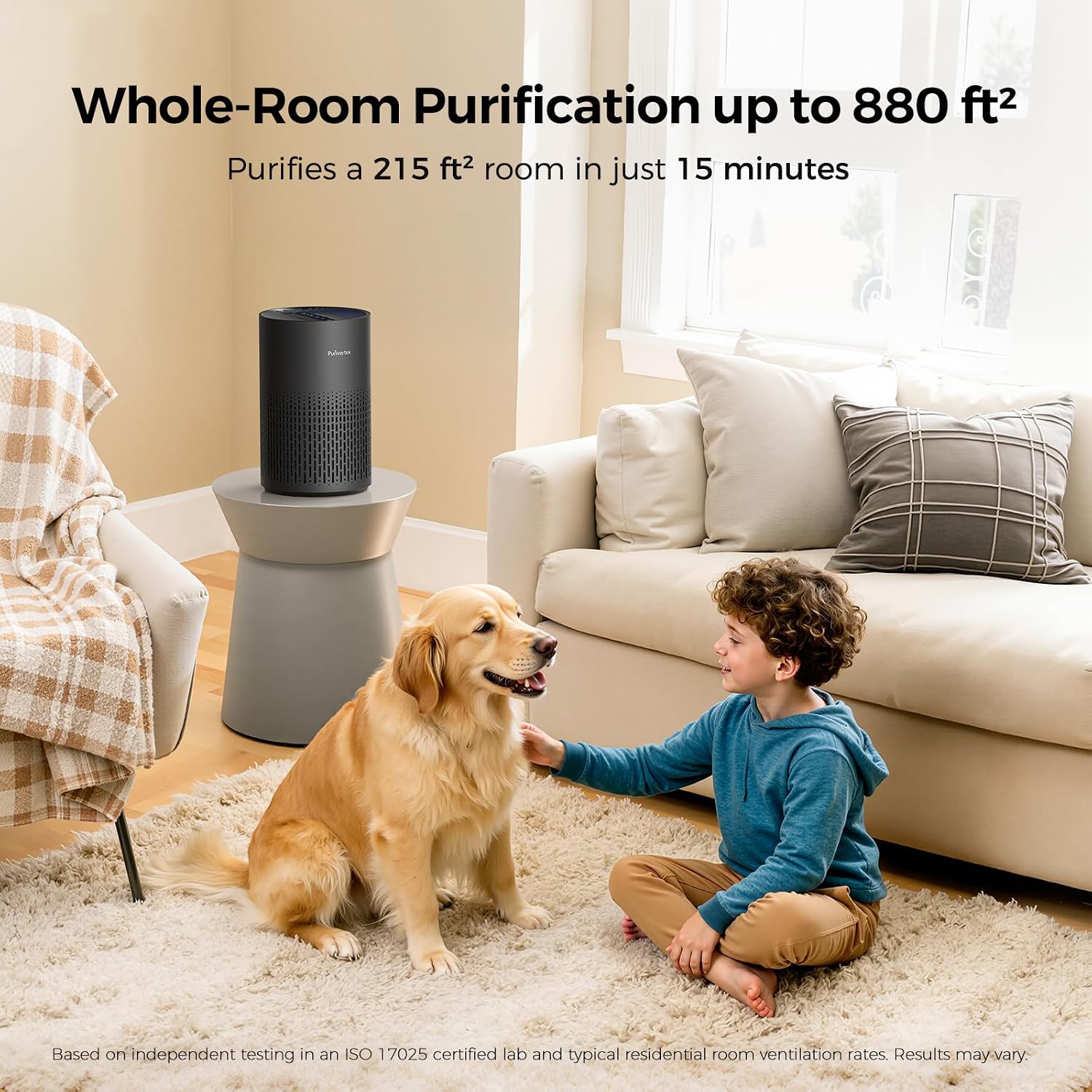 Air Purifiers For Bedroom, Covers Up To 880 Sq Ft, Px500 Black | Quiet Air Purifier With Hepa Filter For Pollen, Smoke, Dust, Pet Dander, Odor, Hair, Ozone Free