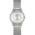 Swatch Skin Classic Biosourced Unisex Watch Casual Plastic Grey Quartz Waterproof Metal Knit