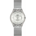 Swatch Skin Classic Biosourced Unisex Watch Casual Plastic Grey Quartz Waterproof Metal Knit