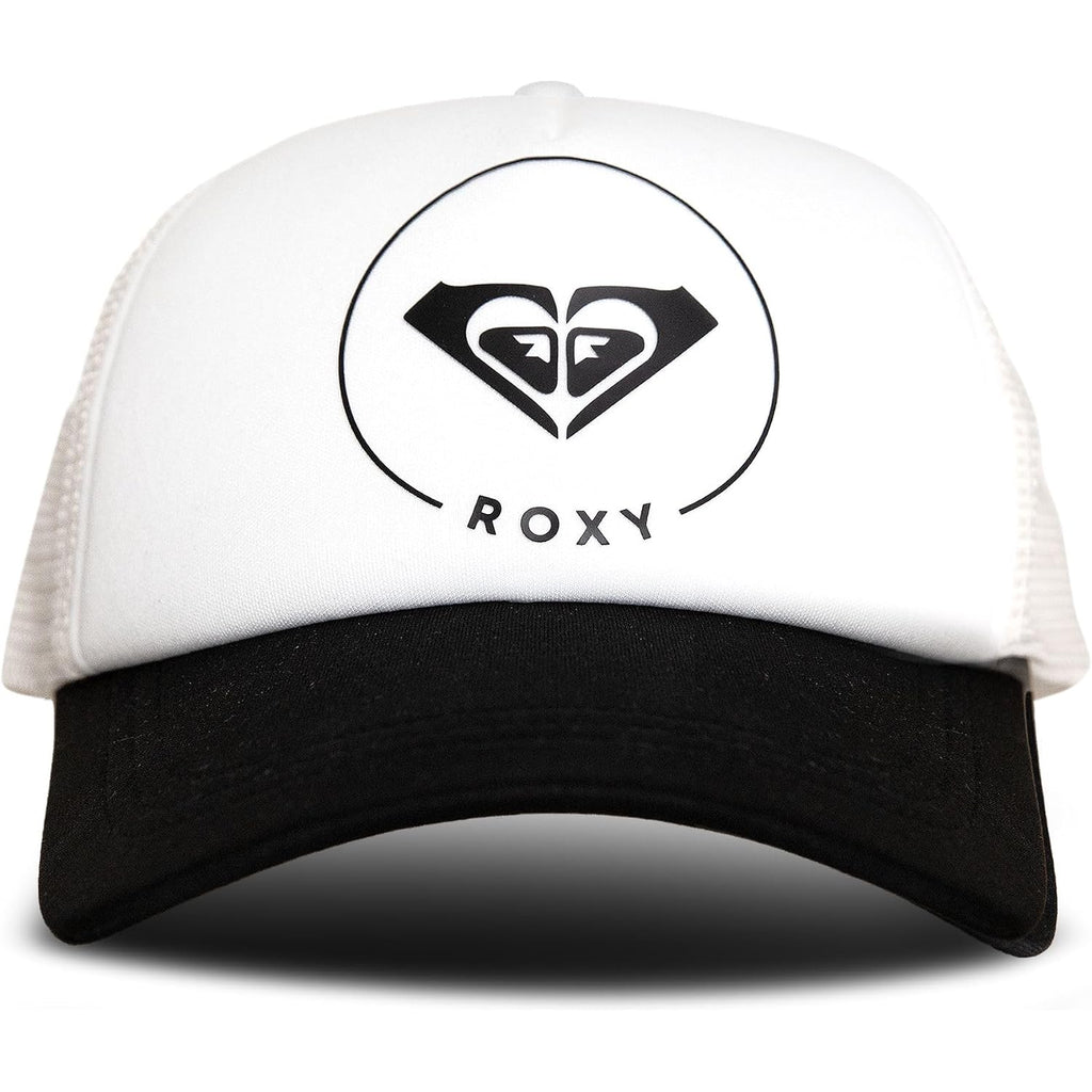 Roxy Women's Truckin Trucker Hat – Adjustable Summer Cap, Lightweight and Breathable with Mesh Back Cloud Dancer