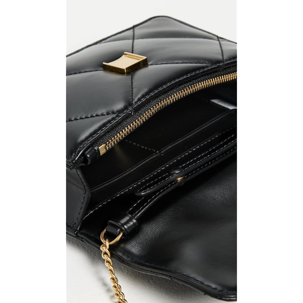 Tory Burch Women's Kira Diamond Quilt Mini Top Handle Chain Crossbody Bag