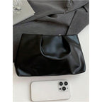 Oyoangle Women'S Pu Leather Clutch Purses Small Zipper Ruched Minimalist Handbag