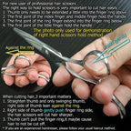 5.5" Barber Hair scissors Professional Hair Cutting Shears 440C Hair Cutting Scissors Shears Haircut Scissors Silvery Convex Blades KINSARO for Hairdresser Barber or Home Use