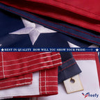 American Flag Pole Sleeve 2.5X4 Ft Banner Style-Embroidered Stars,Sewn Stripes,Uv Protected,Heavy Duty Durable Nylon Usa Us Outdoor Indoor Flags (Pole Not Included)