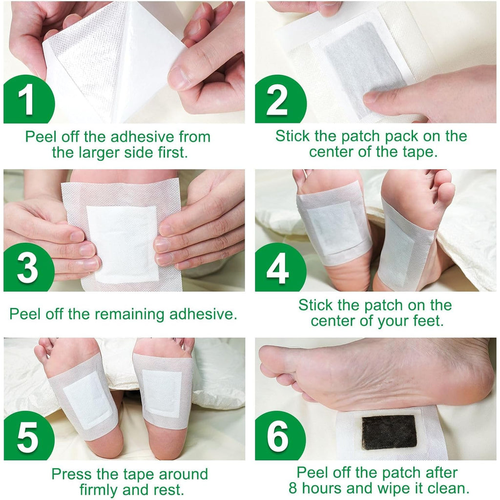 Natural Rosemary Foot Patches with Bamboo, Ginger, Vinegar, Charcoal | 30 Count | Pack of 3