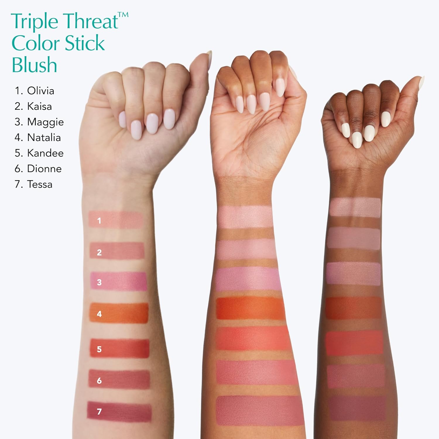 Thrive Causemetics Triple Threat Color Stick: Cream Blush Stick with Vitamin E, Evening Primrose Oil, Waterproof Smudge Proof Face Makeup Formula, Kaisa (Dusty Rose Matte)