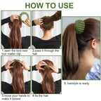 Bird Nest Magic Hair Clip - Expandable Hair Bun Maker Hair Accessories For Women Ponytail Holder Hair Bun Clip For Thin Thick Fine Curly Hair, Plastic Hair Barrettes Hair Scrunchies
