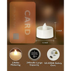 Homemory 24-Pack Flameless Led Tea Lights Candles Battery Operated, 200+Hour Fake Electric Candles Tealights For Votive, Halloween, Ofrenda, Diya, Wedding Centerpiece Table Decor, Funeral, Christmas