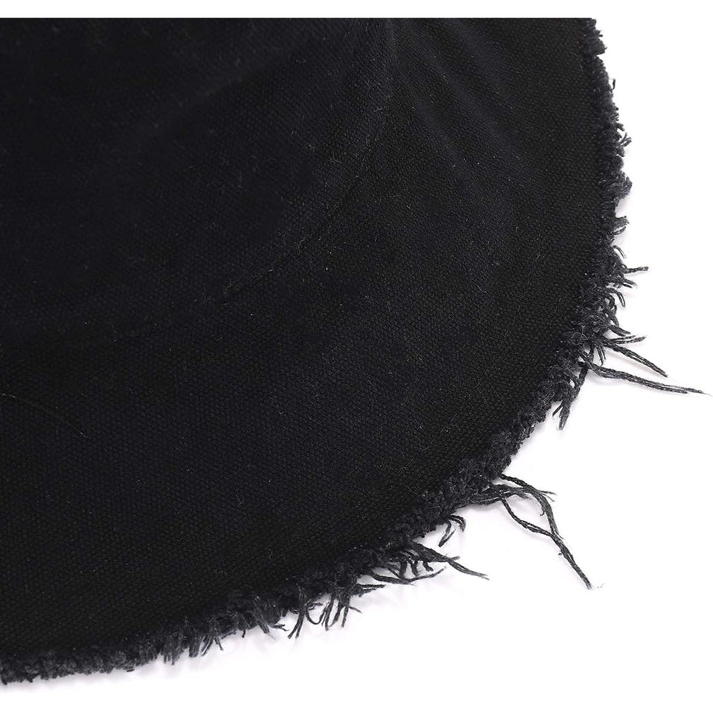 Sun Hats for Women Summer Casual Wide Brim Cotton Bucket Hat Beach Vacation Travel Accessories Black