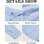 Runcati Mens Button Down Shirt Cotton Linen Casual Long Sleeve Shirts Collared Hippie Beach Tops