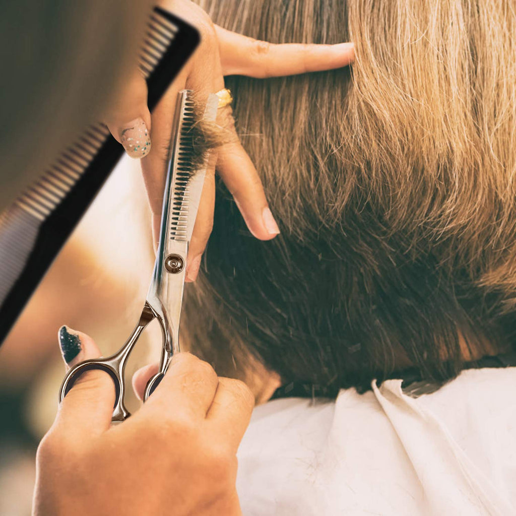 Hair Cutting Scissors Thinning Shears- Fcysy Professional Barber Sharp Hair Scissors Hairdressing Shears Kit With Haircut Accessories In Leather Case For Cutting Styling Hair For Women Men Pet- 7 Pcs