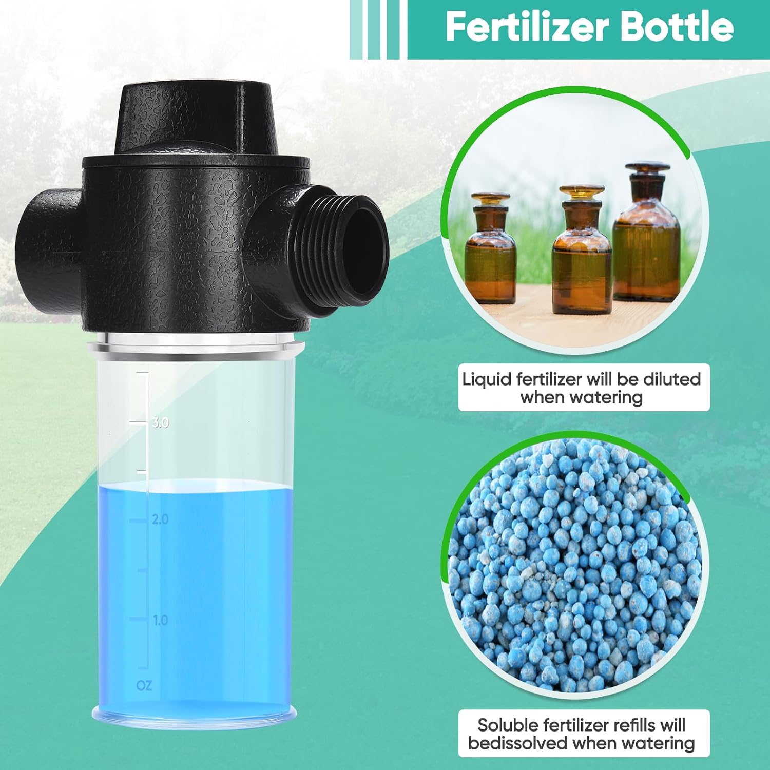 Stainless Steel Deep Root Tree Watering Tool,Root Feeder With Fertilizer Bottle Watering Wand Irrigation System Watering Stake,For Trees Bushes Shrubs Fruit Trees With Brass Valve T-Handle