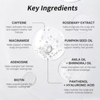 Hair Thickening Serum Helps Reduce Hair Loss, Korean Hair Growth Serum Roll On for Men and Women, Scalp Care Balances Oil, Rosemary, 0.5 Fl Oz (Pack of 1)