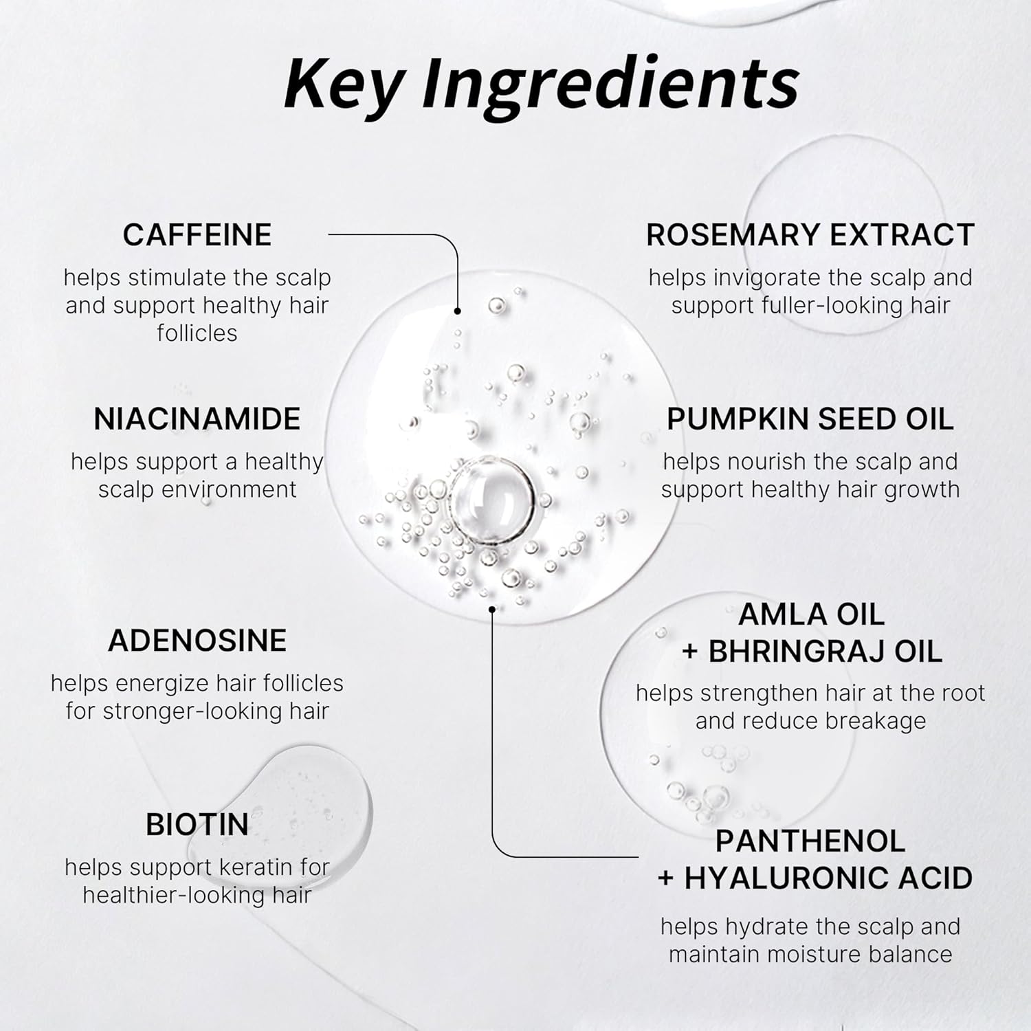 Hair Thickening Serum Helps Reduce Hair Loss, Korean Hair Growth Serum Roll On for Men and Women, Scalp Care Balances Oil, Rosemary, 0.5 Fl Oz (Pack of 1)
