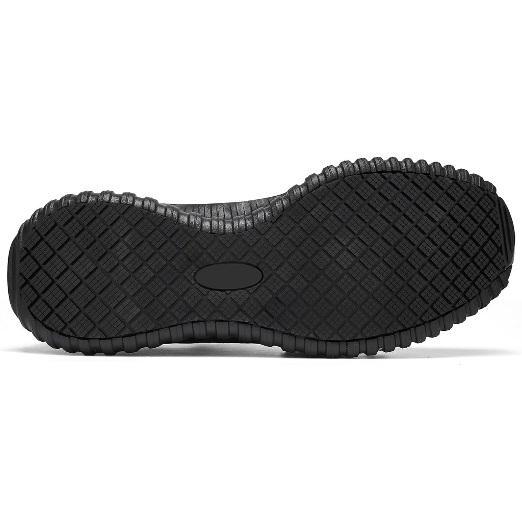 Shulook Men'S Non Slip Work Shoes Lace Up Slip Resistant Sneakers Waterproof Food Service Kitchen Chef Restaurant Slip On Walking Shoes Lightweight Comfortable Nursing Shoes Working Footwear
