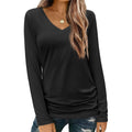 Zeagoo Womens T Shirts Long Sleeve V Neck Basic Tee Casual Loose Fit Soft Fall Tops Outfits 2026 S-Xxl