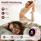 Smart Watch for Women, 1.27" HD Fitness Tracker (Answer/Make Calls) with 110+ Sport Modes/Heart Rate/Sleep Monitor, IP68 Waterproof Fitness Watch for iPhone Android, Best Gifts for Girl Yrs 15-25