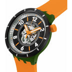 Swatch Big Bold Bioceramic Unisex Watch Casual Polymer Orange Automatic Waterproof Fall-Iage