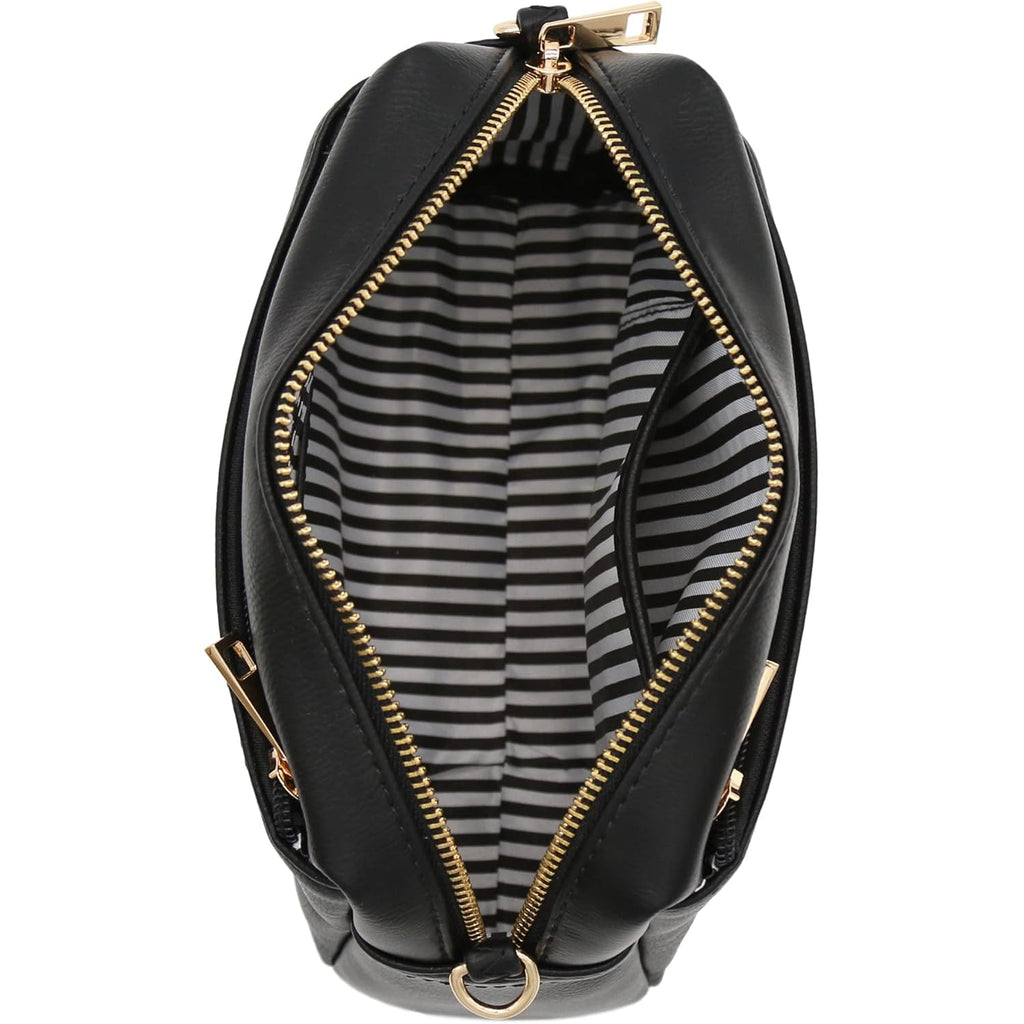 FashionPuzzle Triple Zip Small Crossbody Bag