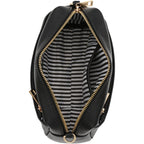 FashionPuzzle Triple Zip Small Crossbody Bag