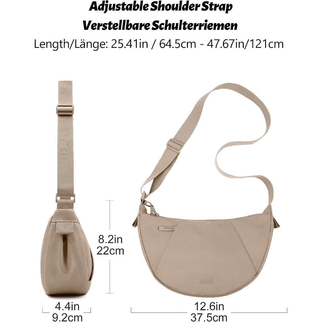 Crossbody Bag Lightweight Water Resistant Shoulder Bag Anti-Theft Handbag For Travel Daily Work Shopping