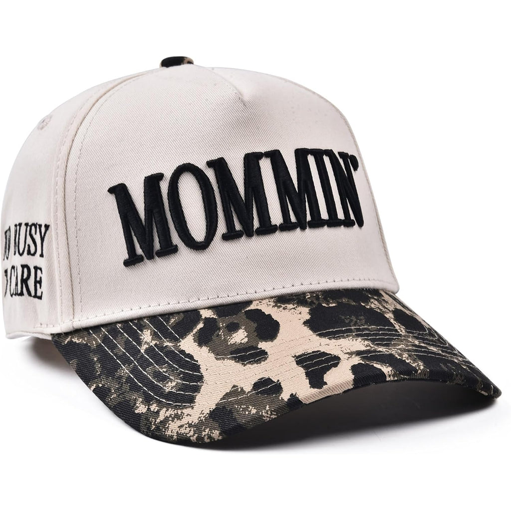 Womens Trucker Hat - With Mommin Embroidery Ponytail Fit - Mom Gifts For Birthday Christmas Valentines Day