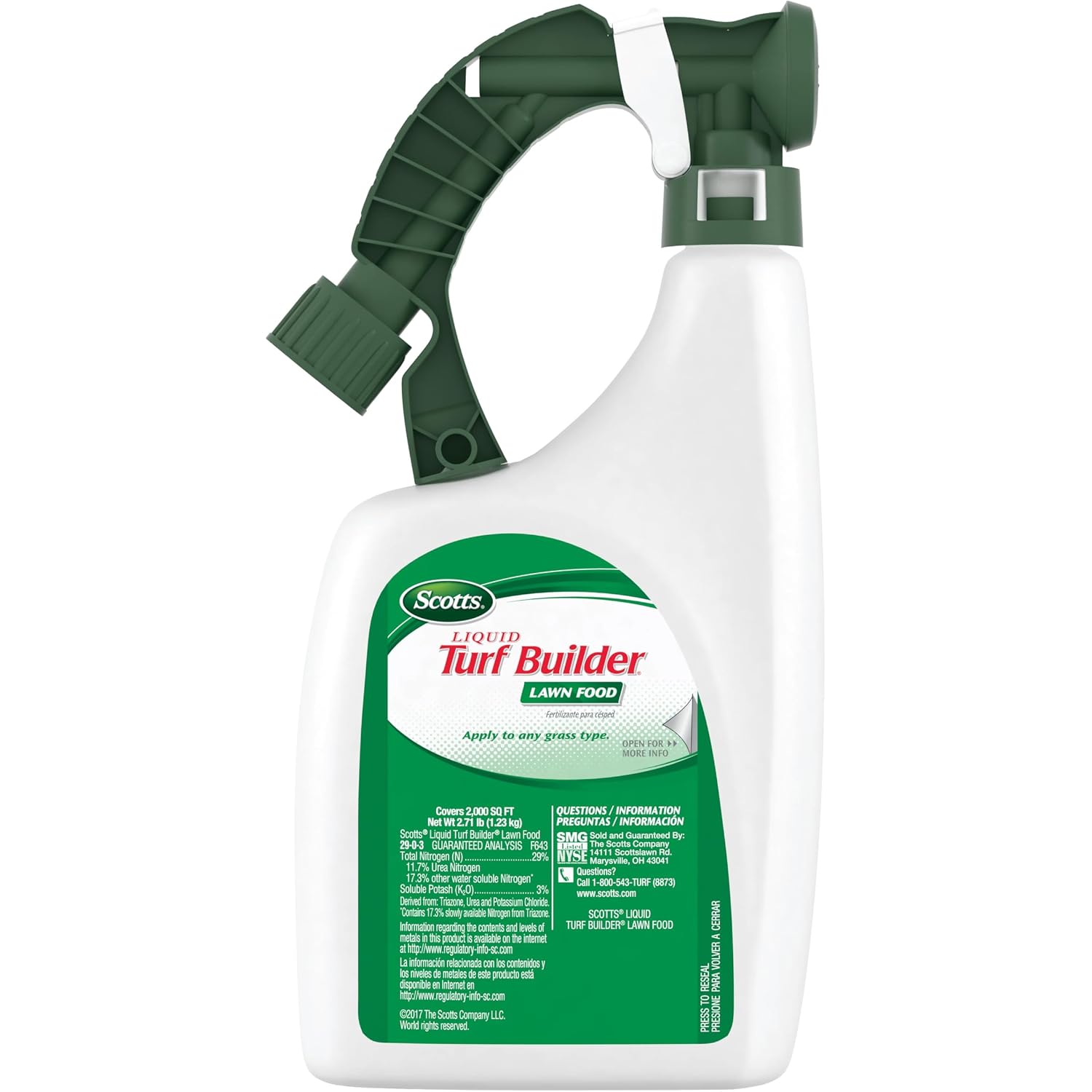 Scotts Liquid Turf Builder Lawn Food, 2,000 Sq. Ft. | Feeds And Waters Lawn At Same Time