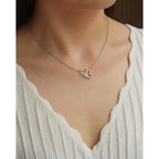 MANVEN Gifts for Grandma Necklace Interlocking Heart Necklace Birthday Gifts for Grandma from Granddaughter