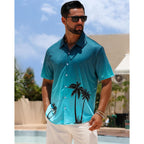 Zeetoo Men'S Hawaiian Shirts Short Sleeve Wrinkle Free Button Down Tropical Floral Holiday Beach Shirt