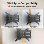 32+ 40 Inch Full Motion Tv Wall Mount For 13-43" Tvs & Monitor, 360° Rotating Small Tv Mount Bracket, Articulating Swivel Tilting Extension, Max Vesa 200X200Mm, Single Studs, 55 Lbs
