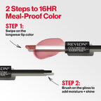 Revlon Liquid Lipstick with Clear Lip Gloss, ColorStay Overtime Lipcolor, Dual Ended with Vitamin E, 080 Keep Blushing, 0.07 Fl Oz