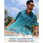 Zeetoo Men'S Hawaiian Shirts Short Sleeve Wrinkle Free Button Down Tropical Floral Holiday Beach Shirt